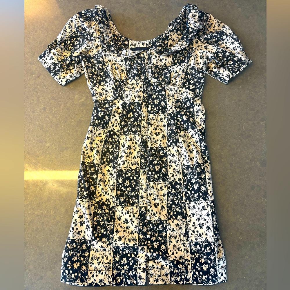 Anthropologie Ruffled Puff-Sleeved Dress (Size 0)